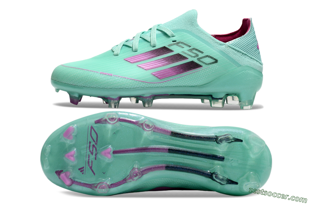 Adidas F50 Elite FG Low-Tops Soccer Cleats - Jade/Purple/Black 1