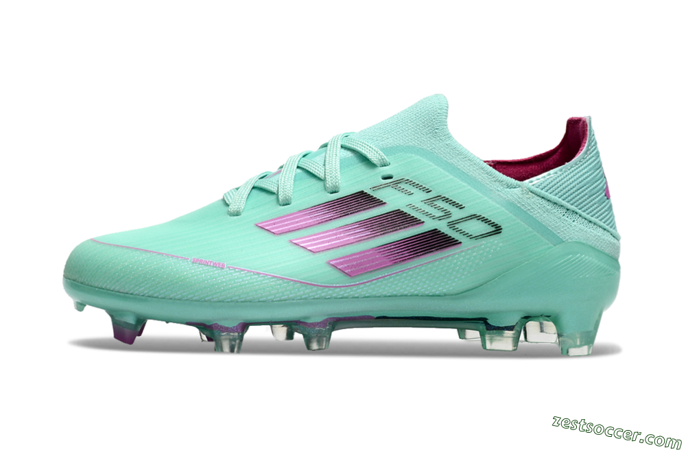 Adidas F50 Elite FG Low-Tops Soccer Cleats - Jade/Purple/Black 2