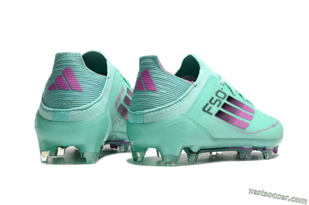 Adidas F50 Elite FG Low-Tops Soccer Cleats - Jade/Purple/Black 7