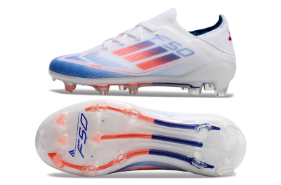 Adidas F50 Elite FG Low-Tops Soccer Cleats - White/Blue/Red