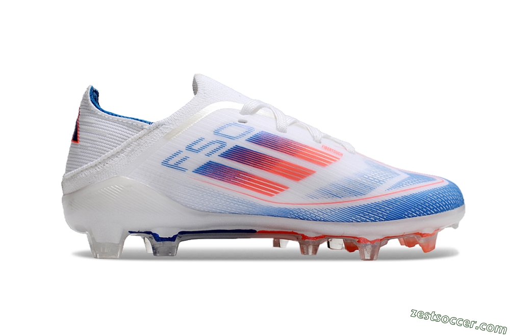 Adidas F50 Elite FG Low-Tops Soccer Cleats - White/Blue/Red 6
