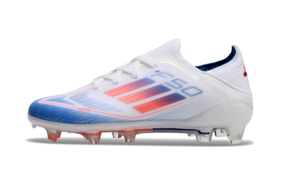 Adidas F50 Elite FG Low-Tops Soccer Cleats - White/Blue/Red