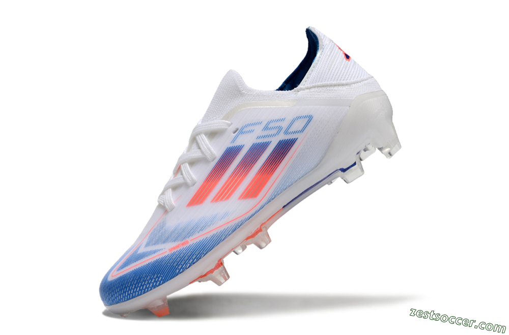 Adidas F50 Elite FG Low-Tops Soccer Cleats - White/Blue/Red 5