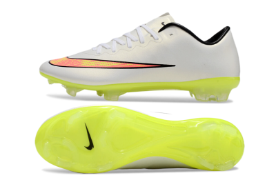 Nike Mercurial Vapor 10 FG Low-Tops Soccer Cleats - Beige/Red/Yellow