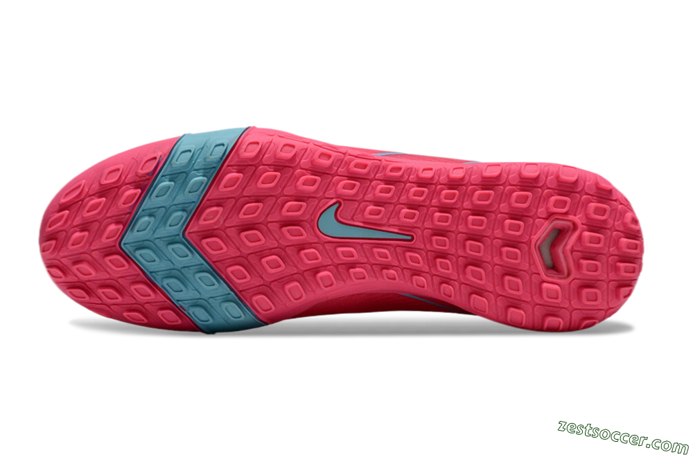 Nike Air Zoom Mercurial Vapor 16 Elite TF Low-Tops Soccer Shoes - Pink/Red/Jade 5