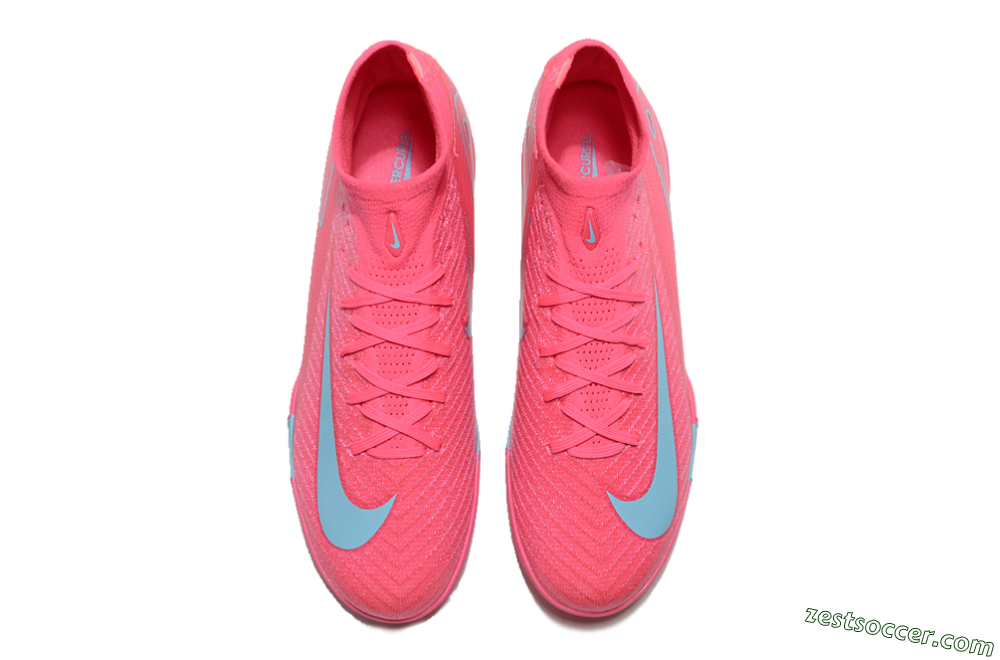 Nike Air Zoom Mercurial Superfly 10 Elite TF High-Tops Soccer Shoes - Pink/Red/Jade 3