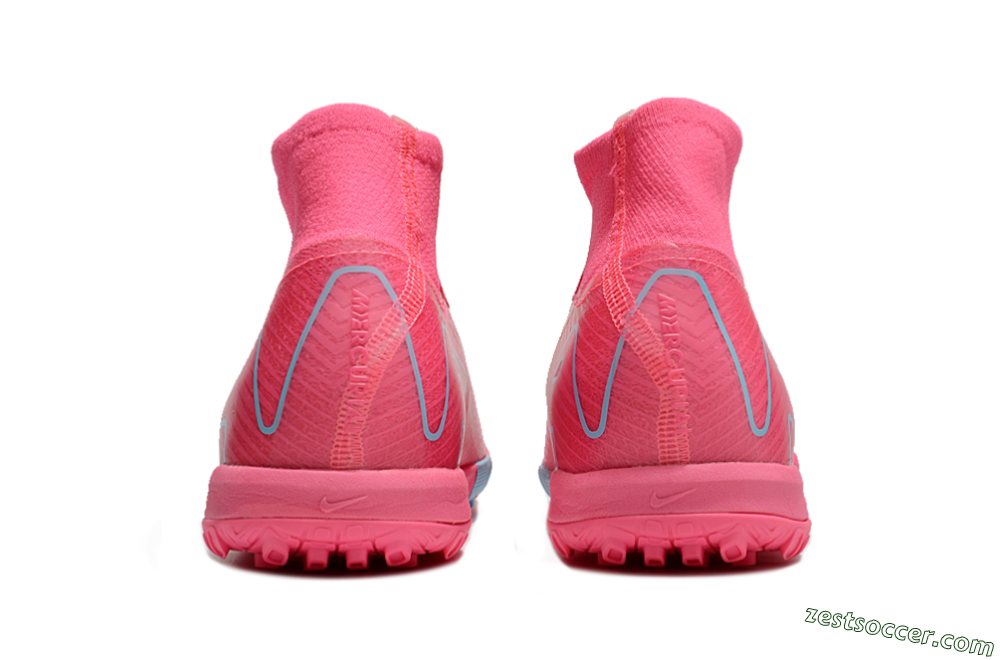 Nike Air Zoom Mercurial Superfly 10 Elite TF High-Tops Soccer Shoes - Pink/Red/Jade 4