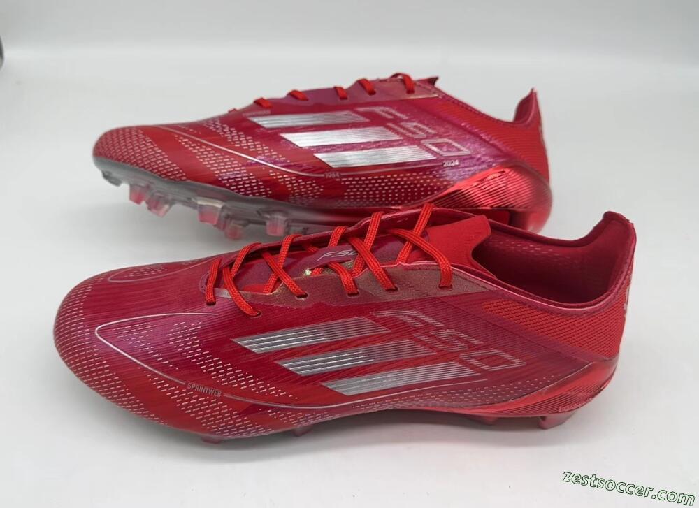 Adidas F50 Elite FG Low-Tops Soccer Cleats - Red/Silver/White