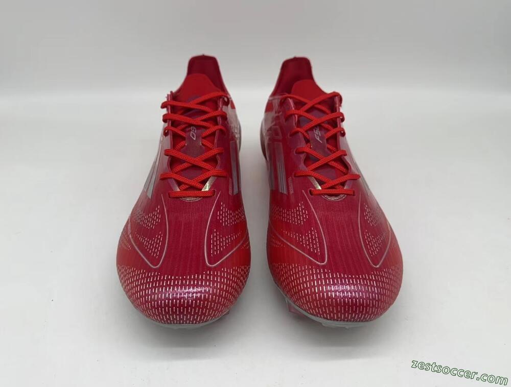 Adidas F50 Elite FG Low-Tops Soccer Cleats - Red/Silver/White