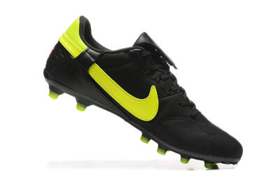 Nike The Premier 3 FG Low-Tops Soccer Cleats - Black/Yellow/Red
