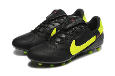 Nike The Premier 3 FG Low-Tops Soccer Cleats - Black/Yellow/Red