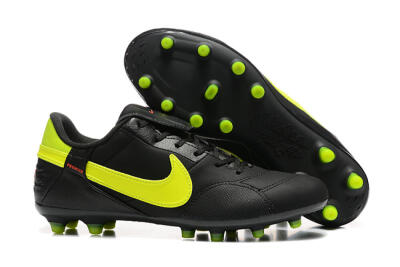 Nike The Premier 3 FG Low-Tops Soccer Cleats - Black/Yellow/Red