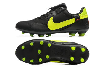 Nike The Premier 3 FG Low-Tops Soccer Cleats - Black/Yellow/Red