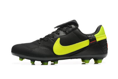 Nike The Premier 3 FG Low-Tops Soccer Cleats - Black/Yellow/Red