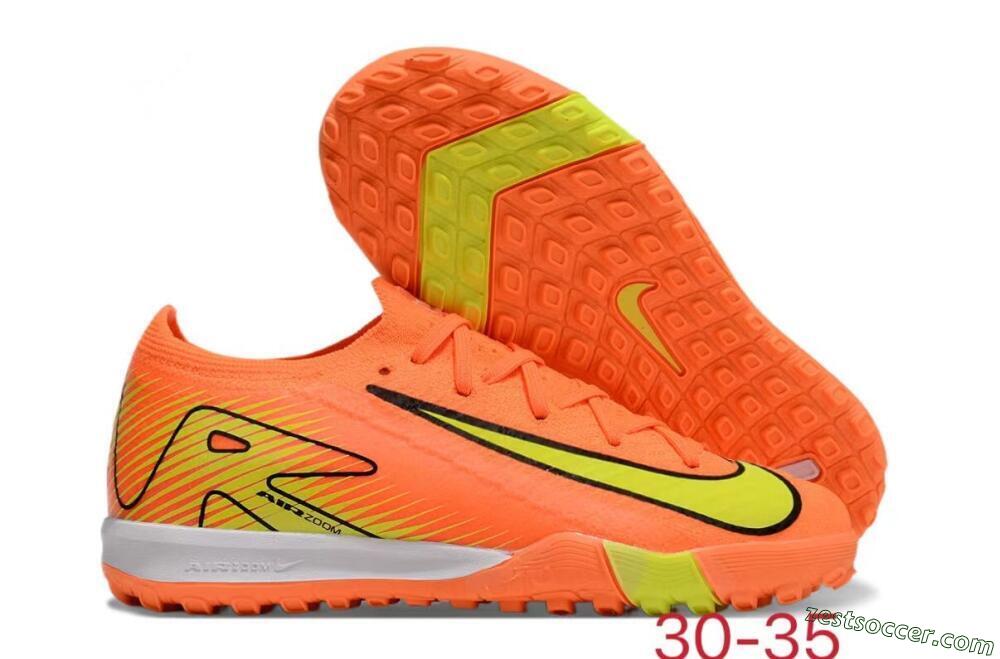 Kids Nike Air Zoom Mercurial Vapor 16 Elite TF Low-Tops Soccer Shoes - Orange/Yellow/Black/White 0