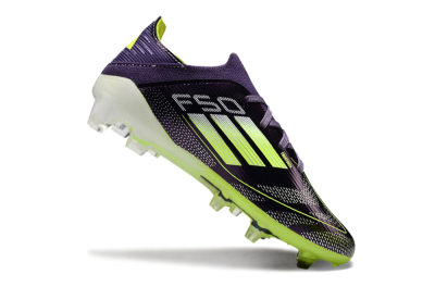 Kids Adidas F50 Elite FG Low-Tops Soccer Cleats - Purple/Yellow/White