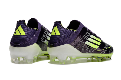 Kids Adidas F50 Elite FG Low-Tops Soccer Cleats - Purple/Yellow/White