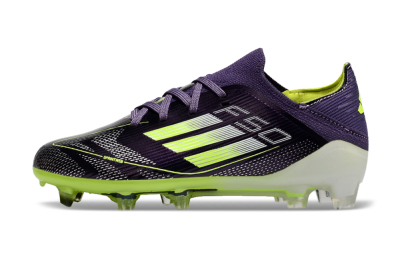 Kids Adidas F50 Elite FG Low-Tops Soccer Cleats - Purple/Yellow/White