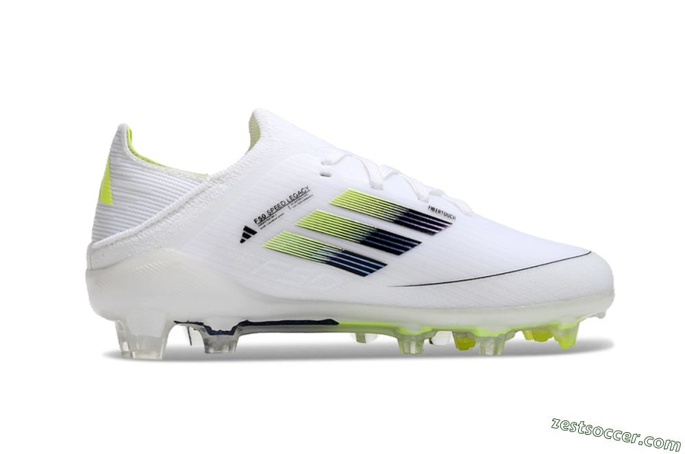 Kids Adidas F50 Elite FG Low-Tops Soccer Cleats - White/Blue/Yellow 6