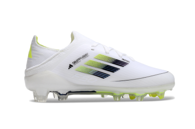 Kids Adidas F50 Elite FG Low-Tops Soccer Cleats - White/Blue/Yellow