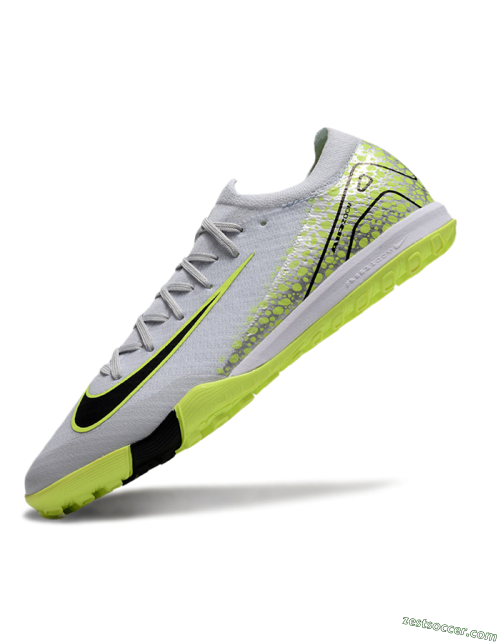 Nike Air Zoom Mercurial Vapor 16 Elite TF Low-Tops Soccer Shoes - Grey/Black/Yellow 5