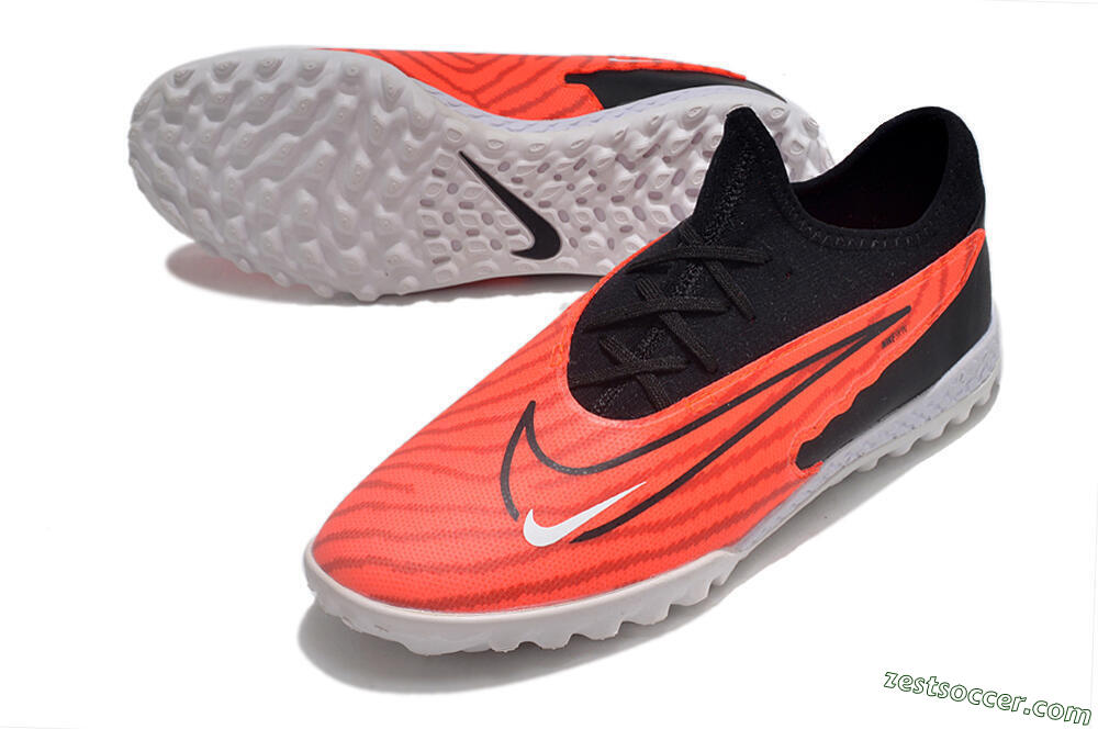 Nike React Phantom GX Pro TF Low-Tops Soccer Shoes - Red/Black/White 3