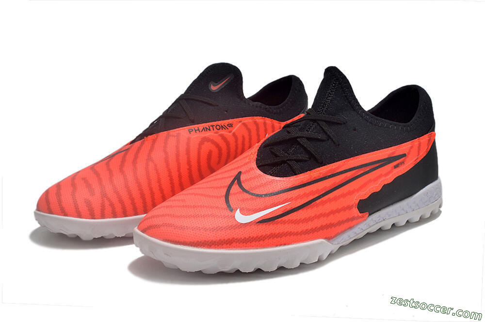 Nike React Phantom GX Pro TF Low-Tops Soccer Shoes - Red/Black/White 5