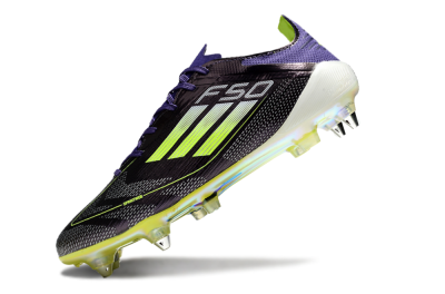 Adidas F50 Elite SG Low-Tops Soccer Cleats - Purple/Yellow/White