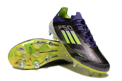 Adidas F50 Elite SG Low-Tops Soccer Cleats - Purple/Yellow/White