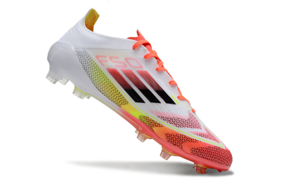 Adidas F50 Elite FG Low-Tops Soccer Cleats - White/Red/Yellow