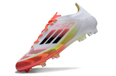 Adidas F50 Elite FG Low-Tops Soccer Cleats - White/Red/Yellow