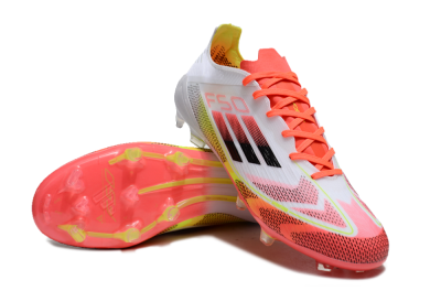 Adidas F50 Elite FG Low-Tops Soccer Cleats - White/Red/Yellow