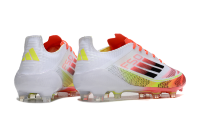 Adidas F50 Elite FG Low-Tops Soccer Cleats - White/Red/Yellow