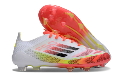 Adidas F50 Elite FG Low-Tops Soccer Cleats - White/Red/Yellow