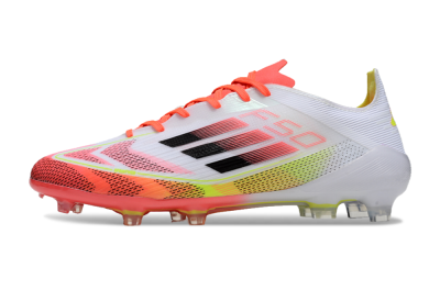 Adidas F50 Elite FG Low-Tops Soccer Cleats - White/Red/Yellow