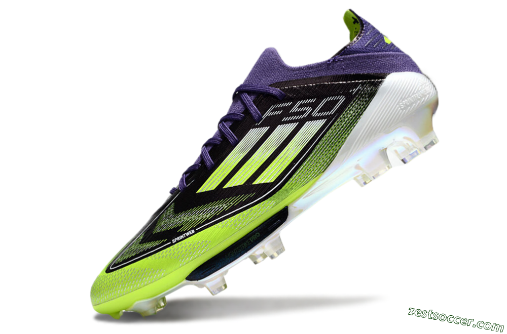 Adidas F50+ Lightstrike Pro FG Low-Tops Soccer Cleats - Purple/Yellow/White 4