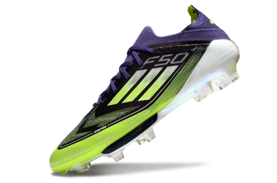 Adidas F50+ Lightstrike Pro FG Low-Tops Soccer Cleats - Purple/Yellow/White