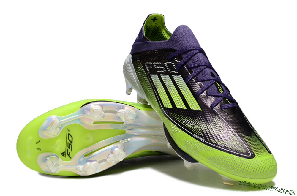 Adidas F50+ Lightstrike Pro FG Low-Tops Soccer Cleats - Purple/Yellow/White 1