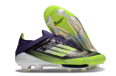 Adidas F50+ Lightstrike Pro FG Low-Tops Soccer Cleats - Purple/Yellow/White
