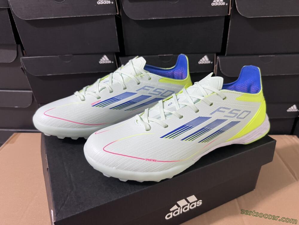 Adidas F50 Elite TF Low-Tops Soccer Shoes - Jade/Blue/Yellow