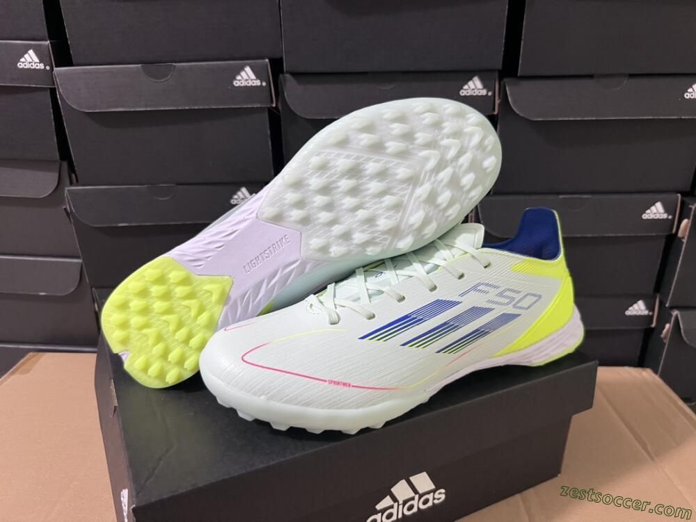 Adidas F50 Elite TF Low-Tops Soccer Shoes - Jade/Blue/Yellow