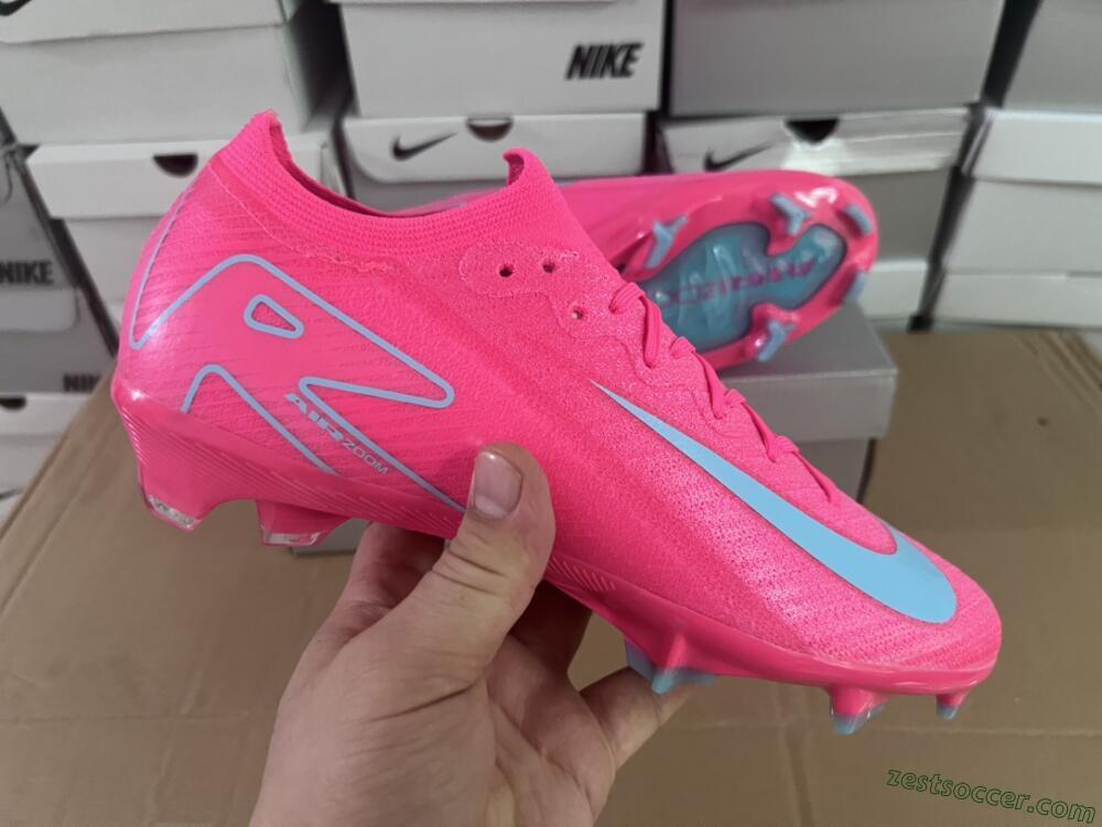 Nike Air Zoom Mercurial Vapor 16 Elite FG Low-Tops Soccer Cleats - Red/Jade