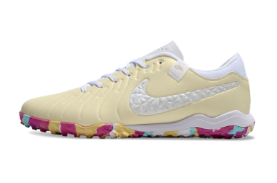 Nike Tiempo Legend 10 Pro TF Low-Tops Soccer Shoes - Beige/White/Rainbow