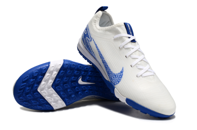 Nike Air Zoom Mercurial Vapor 16 Pro TF Low-Tops Soccer Shoes - White/Blue