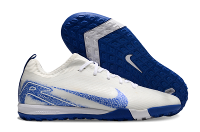 Nike Air Zoom Mercurial Vapor 16 Pro TF Low-Tops Soccer Shoes - White/Blue