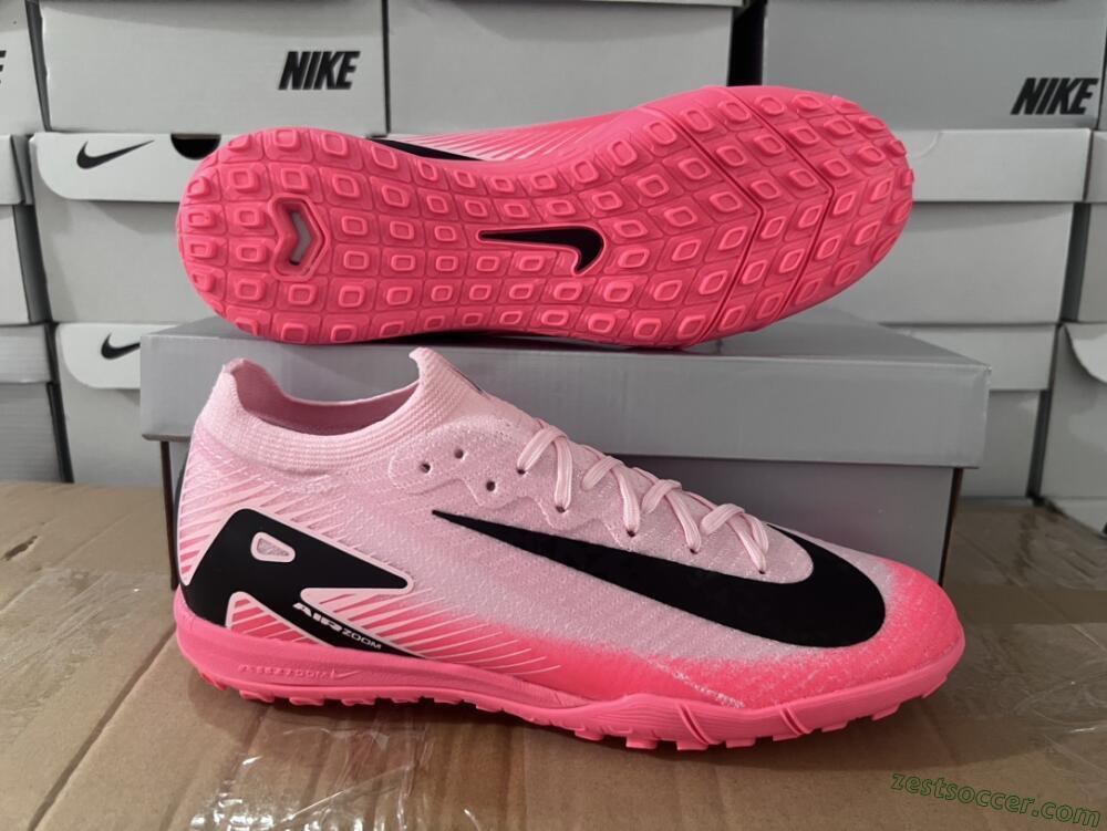 Nike Air Zoom Mercurial Vapor 16 Elite TF Low-Tops Soccer Shoes - Pink/White