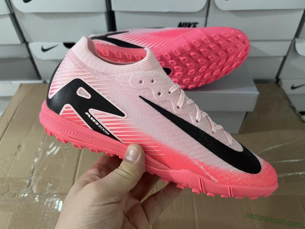 Nike Air Zoom Mercurial Vapor 16 Elite TF Low-Tops Soccer Shoes - Pink/White