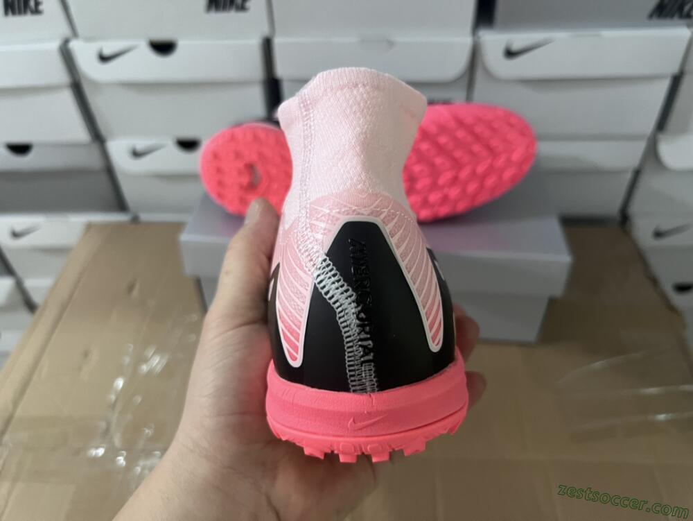 Nike Air Zoom Mercurial Superfly 10 Elite TF High-Tops Soccer Shoes - Pink/Black