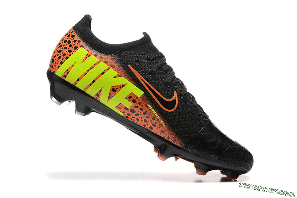 Nike Air Zoom Mercurial Vapor 16 Elite FG Low-Tops Soccer Cleats - Black/Orange/Yellow 4