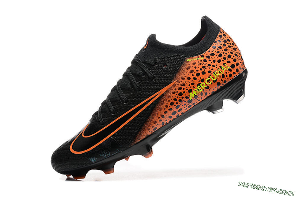 Nike Air Zoom Mercurial Vapor 16 Elite FG Low-Tops Soccer Cleats - Black/Orange/Yellow 5